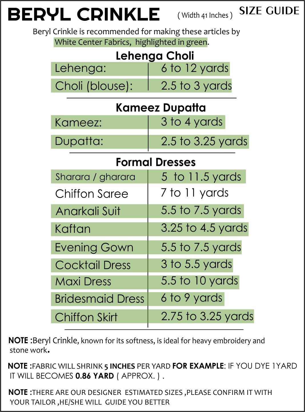 Size Guide