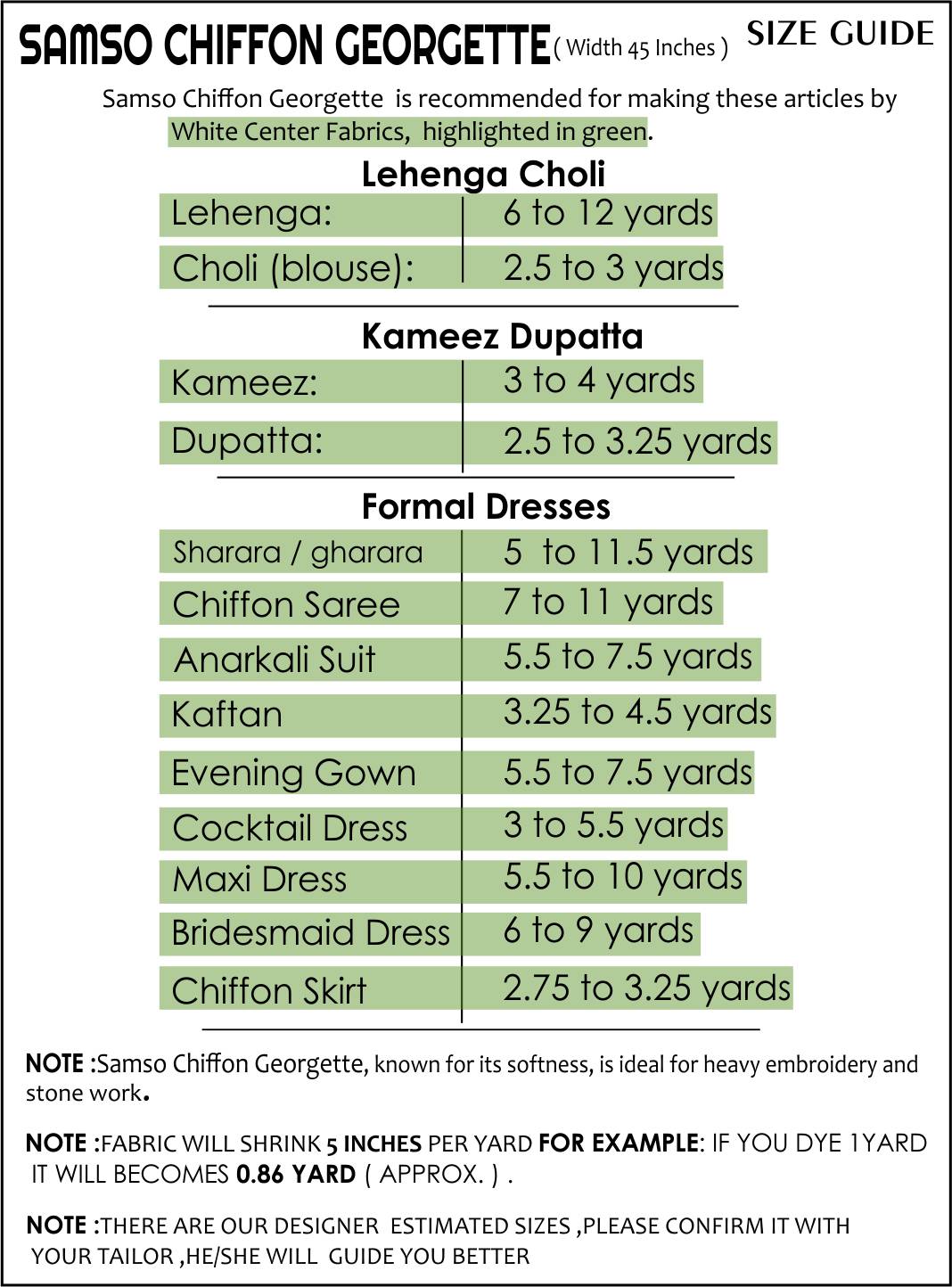 Size Guide