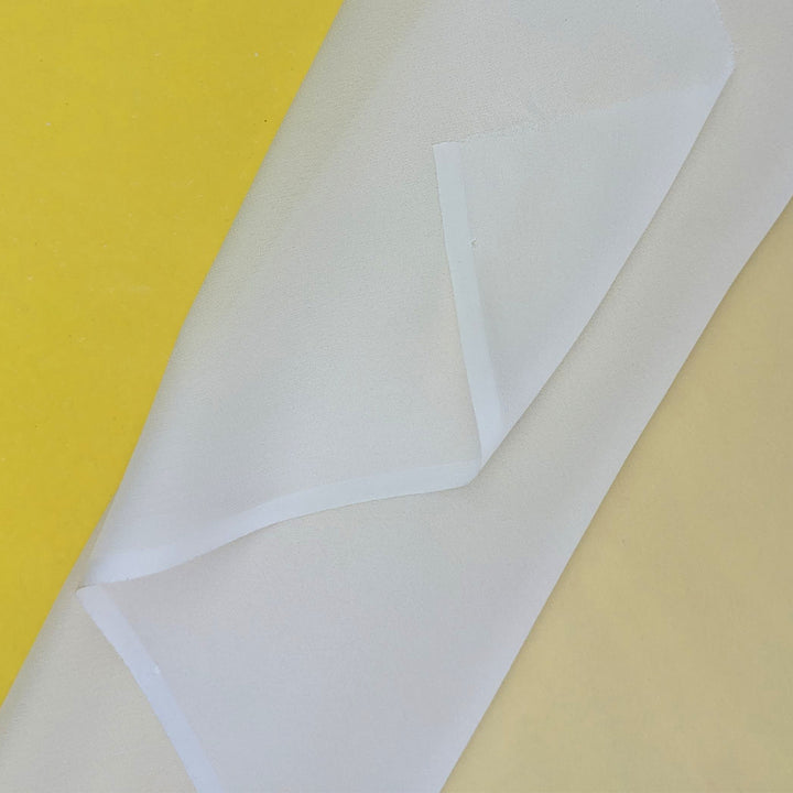 Samso Chiffon Georgette - White Centre Fabrics 