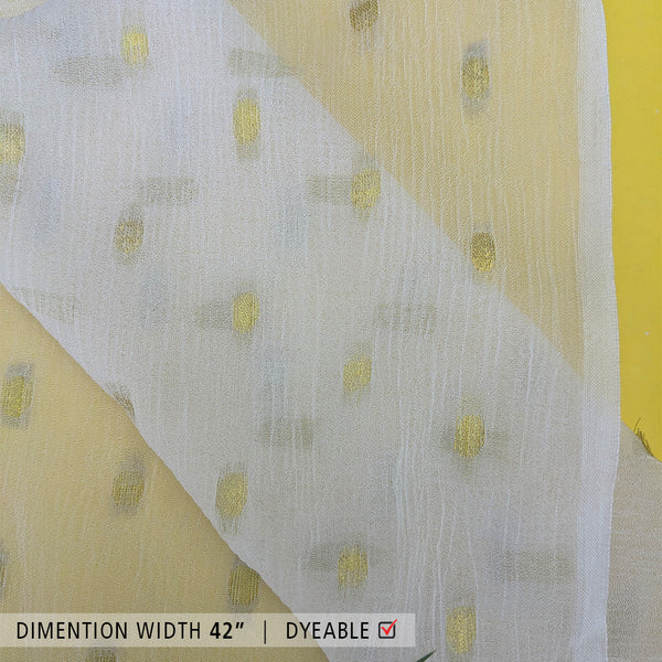 Chiffon Bindi -Golden - White Centre Fabrics 
