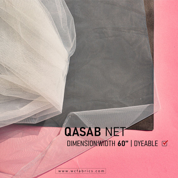 Qasab Net - White Centre Fabrics 