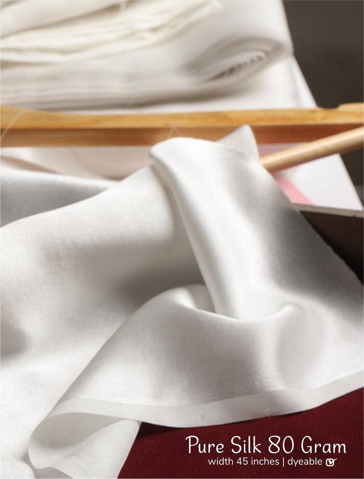 Pure Silk 80 Gram - White Centre Fabrics 