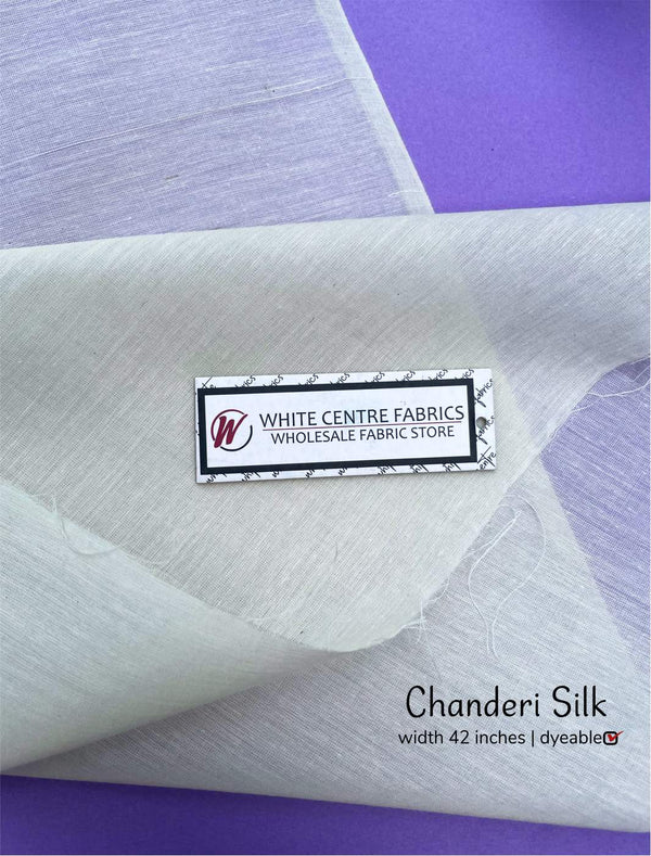 Chanderi Silk - White Centre Fabrics 