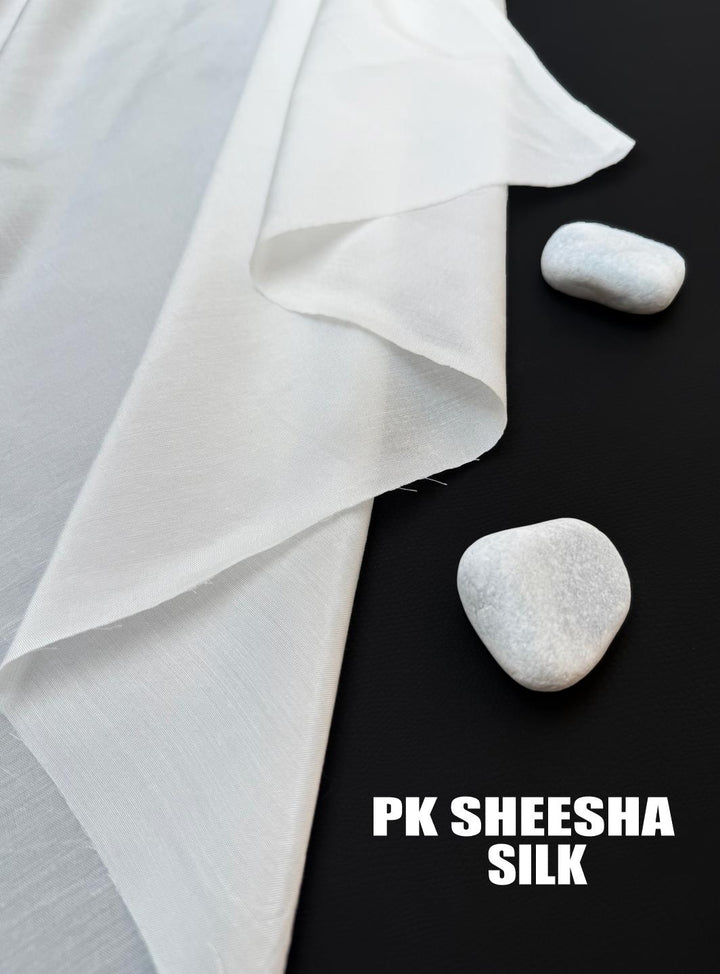 Sheesha Silk pk / Cotton silk – White Centre Fabrics