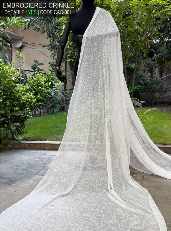 Embroidered Crinkle Chiffon ( All Over )