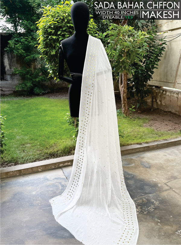 SADA BAHAR CHIFFON MAKESH  ( 2 SIDED BRODER )