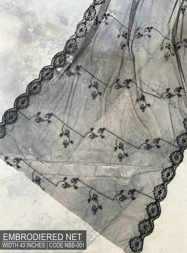 Black Embroidered Net ( CODE NBB-001 )
