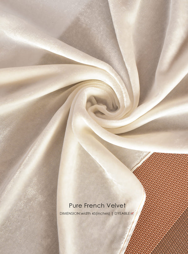 Pure French Velvet - White Centre Fabrics 