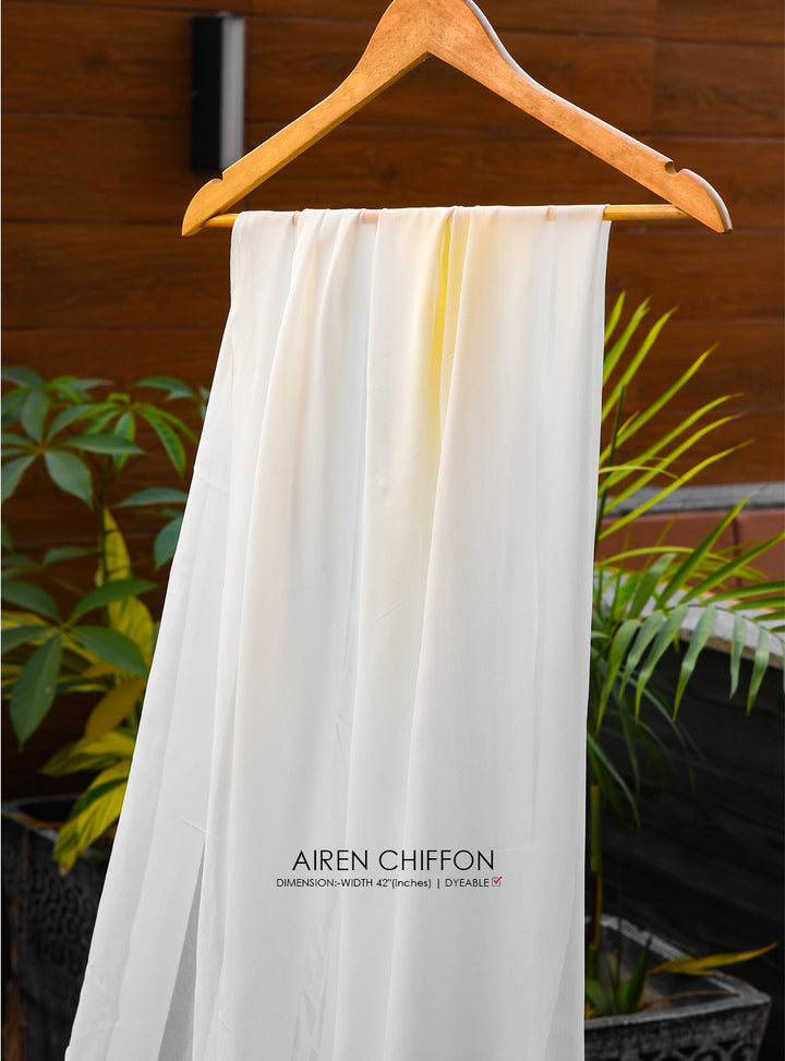 Airen Chiffon - White Centre Fabrics 