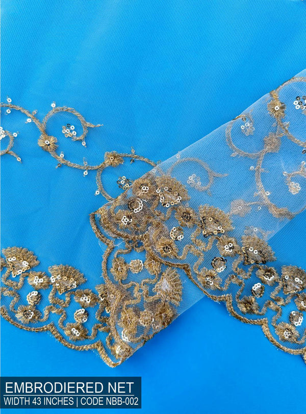 Embroidered Net (Two side border)