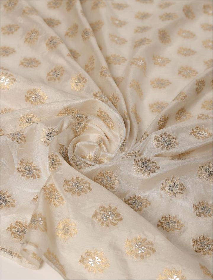 Pure kataan jaal - White Centre Fabrics 