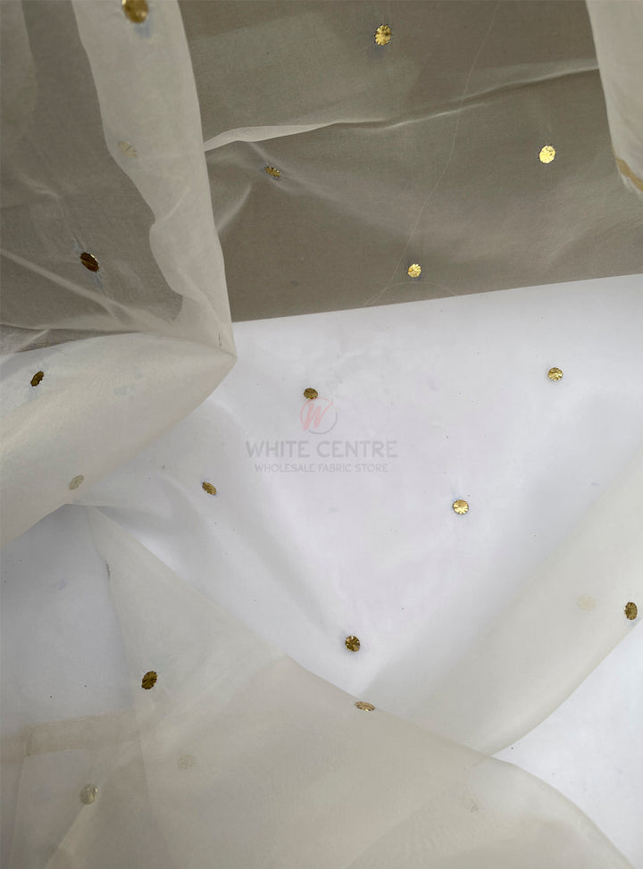 Organza Makesh No 8 - White Centre Fabrics 