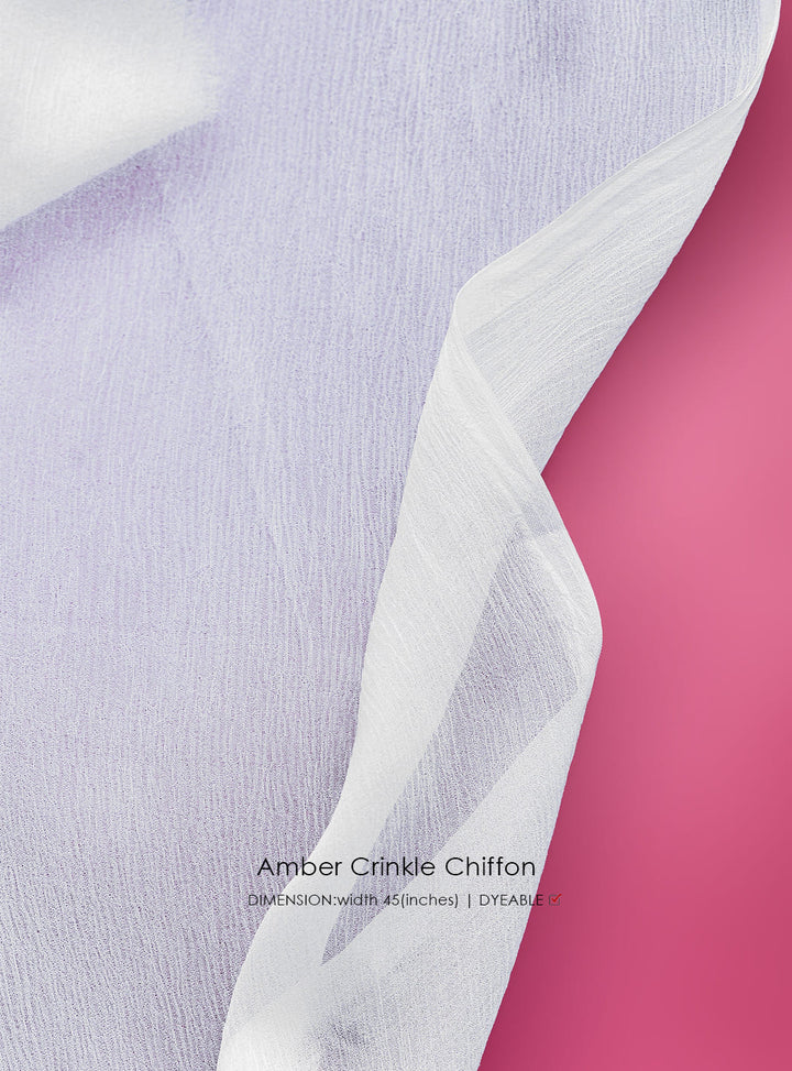 Amber Crinkle Chiffon - White Centre Fabrics 