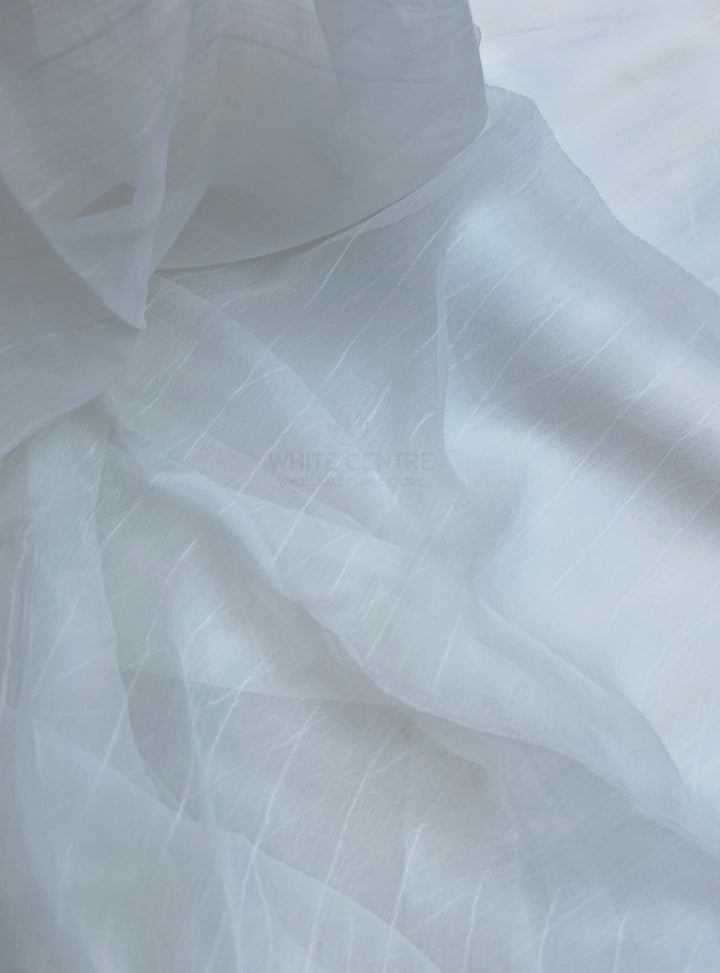 Musgravite Lining Crinkle Chiffon - White Centre Fabrics 