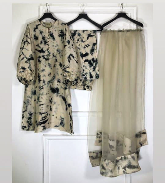 3-piece Tie & Dye (Unstich) - White Centre Fabrics 