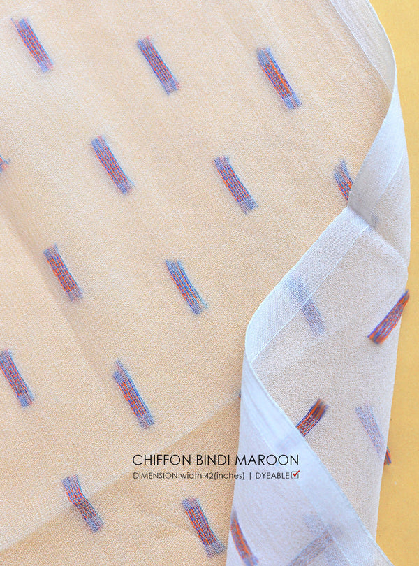 Chiffon Bindi Maroon