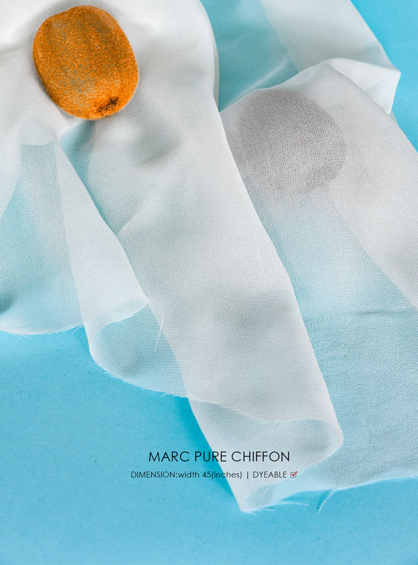 Marc Pure Chiffon - White Centre Fabrics 