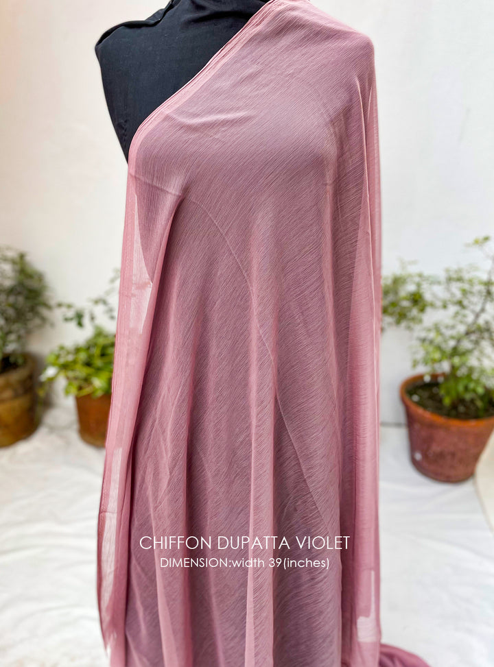 Chiffon Dupatta - (Colored) - White Centre Fabrics 