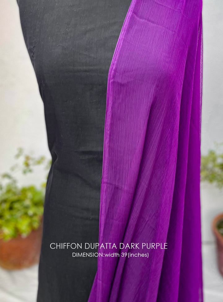 Chiffon Dupatta - (Colored) - White Centre Fabrics 