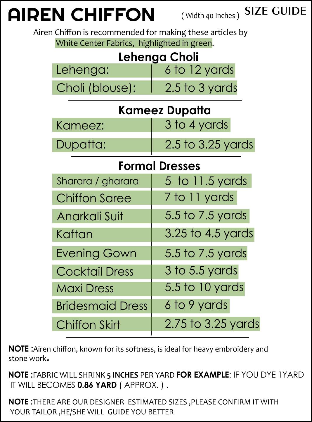 Size Guide