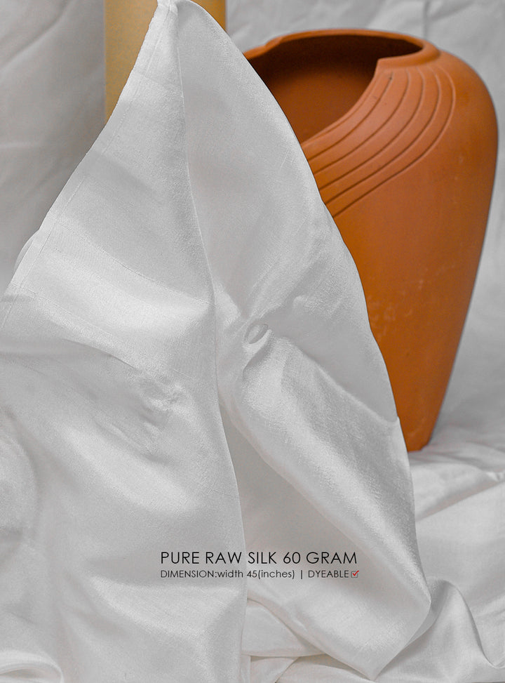 Pure Raw Silk 60 Gram - White Centre Fabrics 