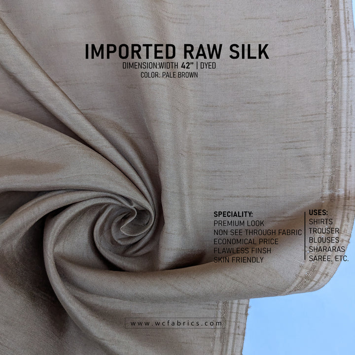 Dyed Imported Raw Silk - White Centre Fabrics 