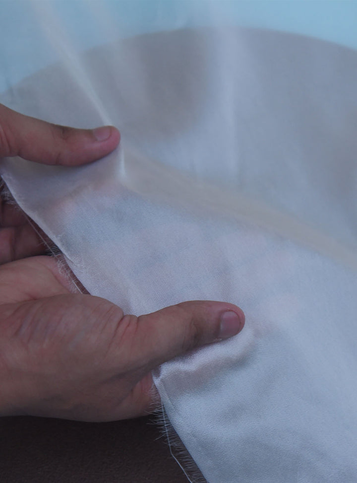 Pure Tussel Silk - White Centre Fabrics 