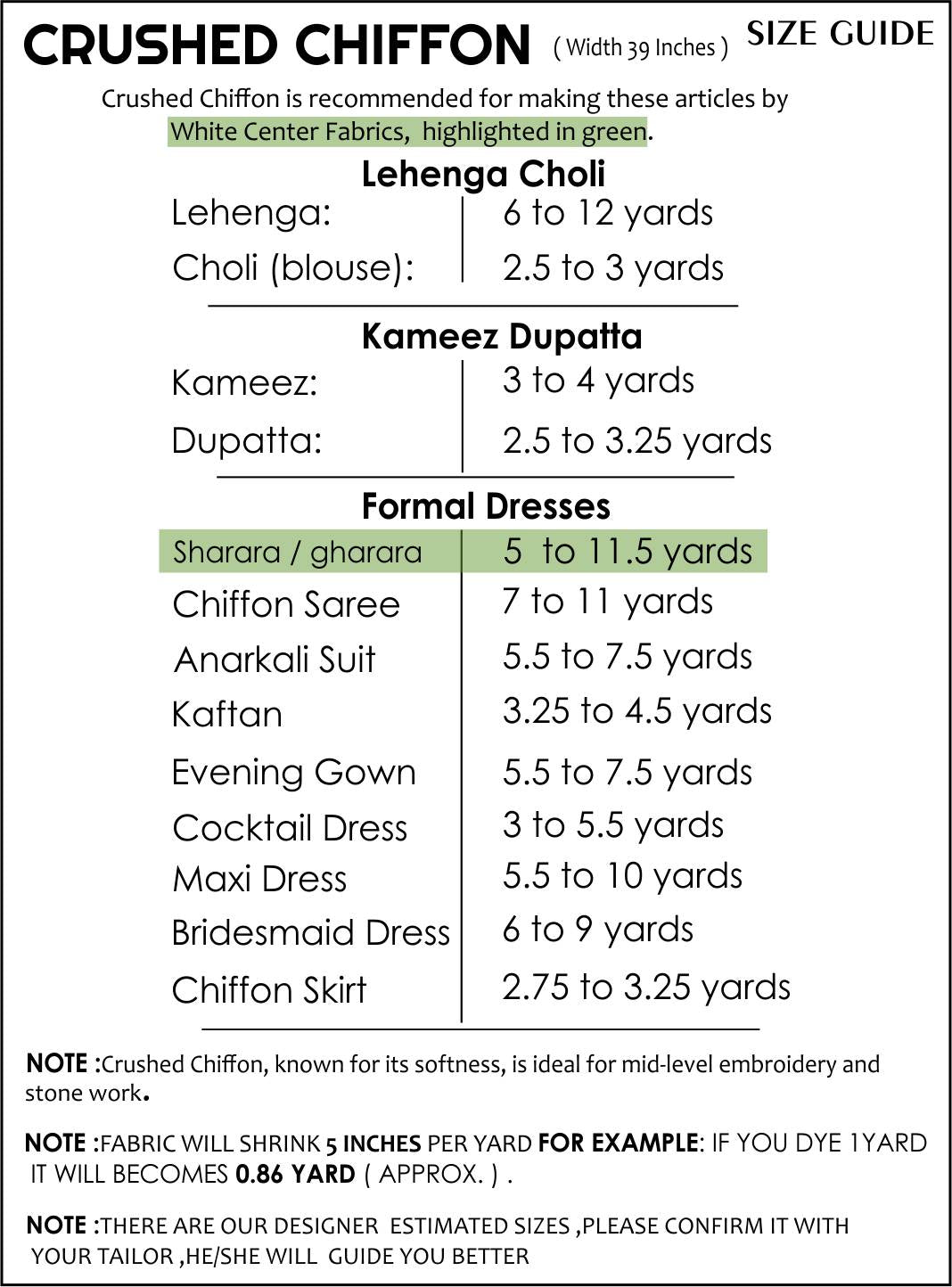 Size Guide