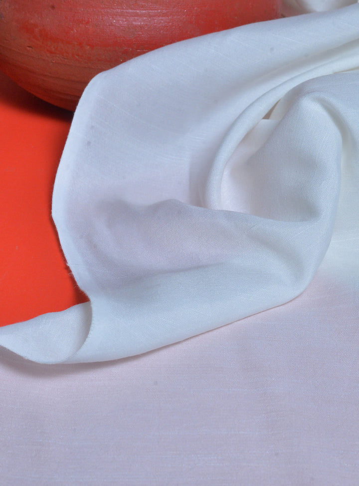 Italian Dull Raw Silk - White Centre Fabrics 