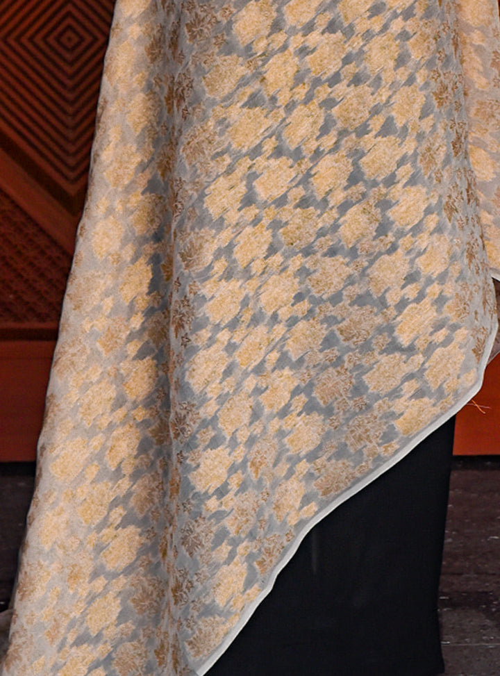 Chiffon Jacquard - Copper - White Centre Fabrics 