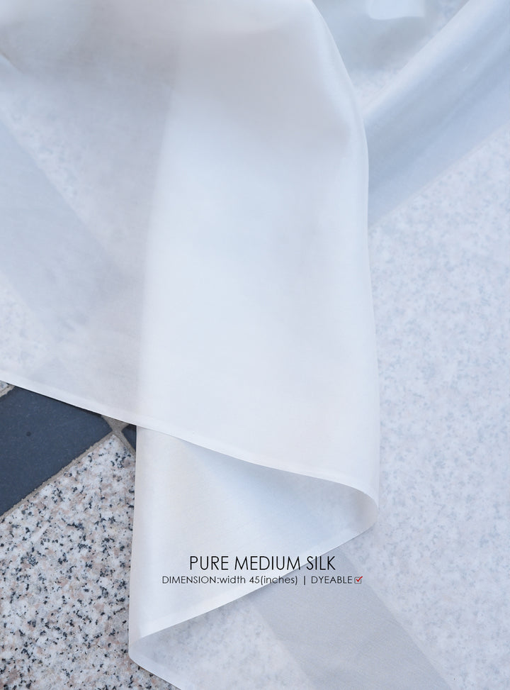 Pure Medium Silk - White Centre Fabrics 