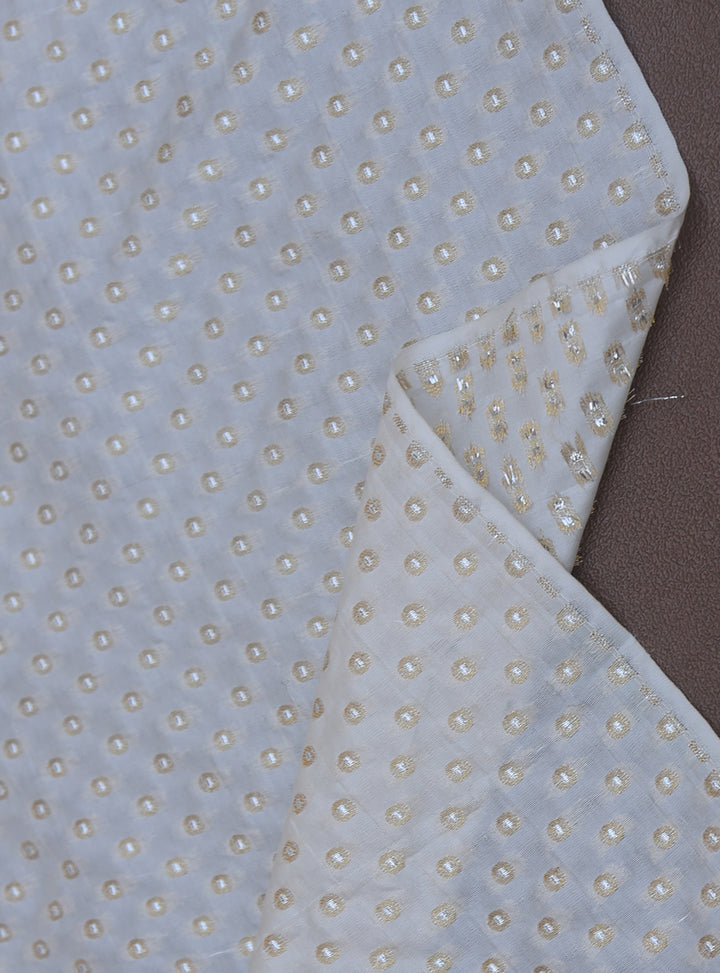 Pure kataan jaal - White Centre Fabrics 
