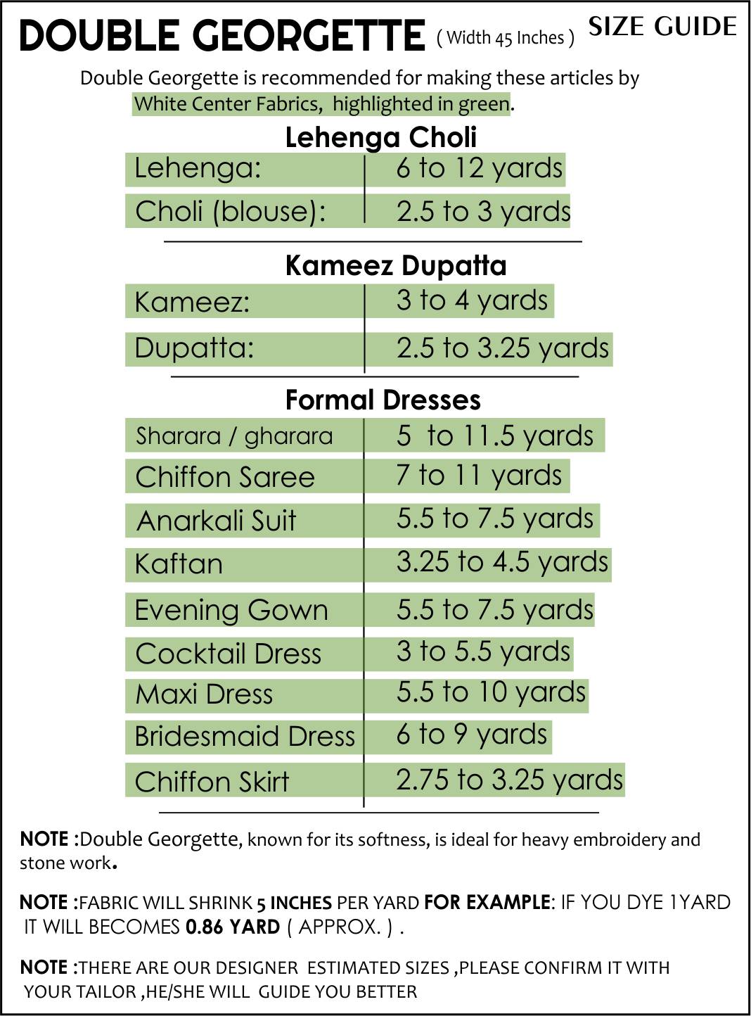 Size Guide