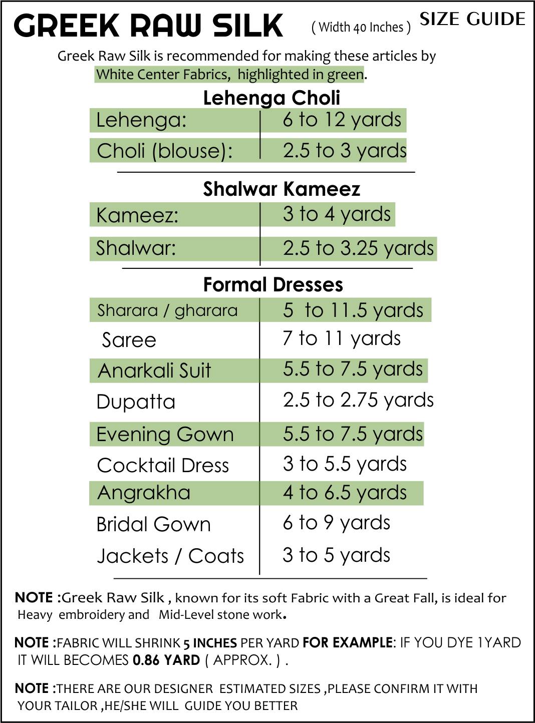 Size Guide