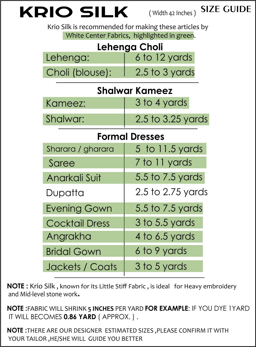 Size Guide