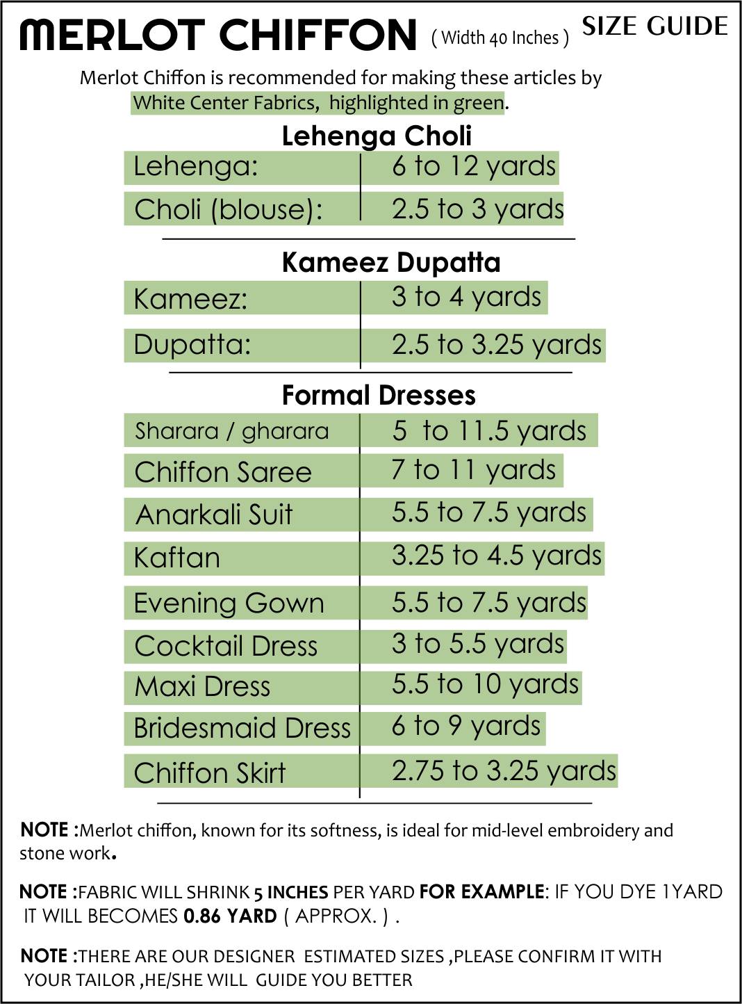 Size Guide