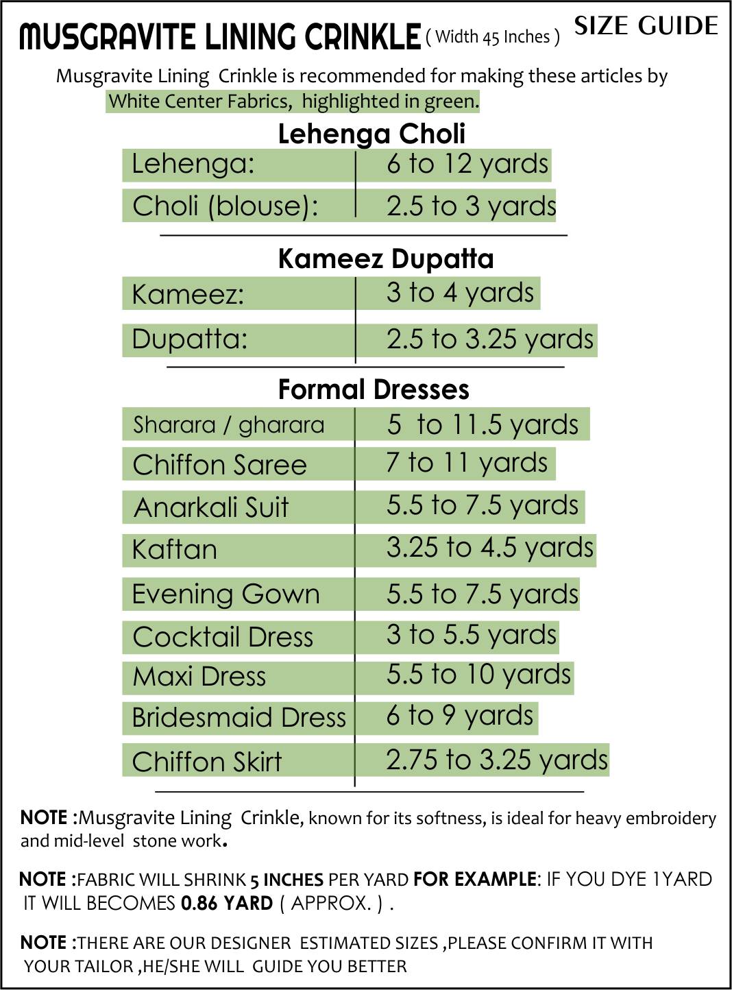 Size Guide