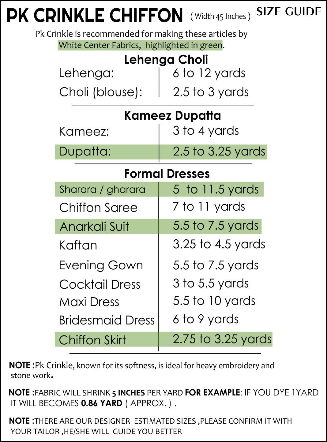 Size Guide