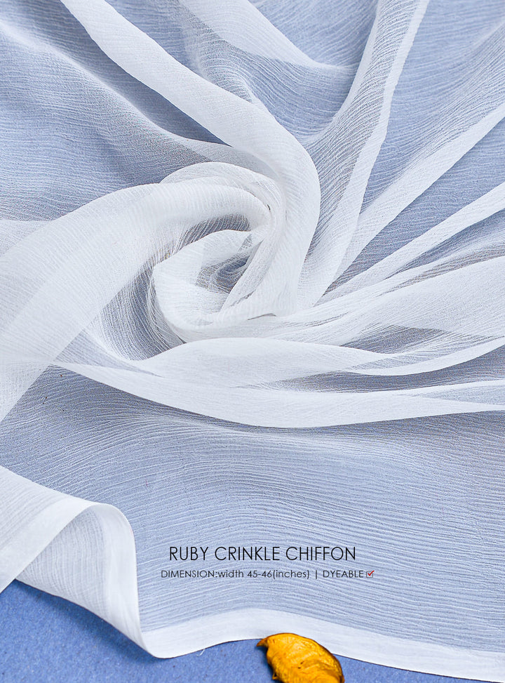Ruby Crinkle Chiffon Width 45-46" - White Centre Fabrics 