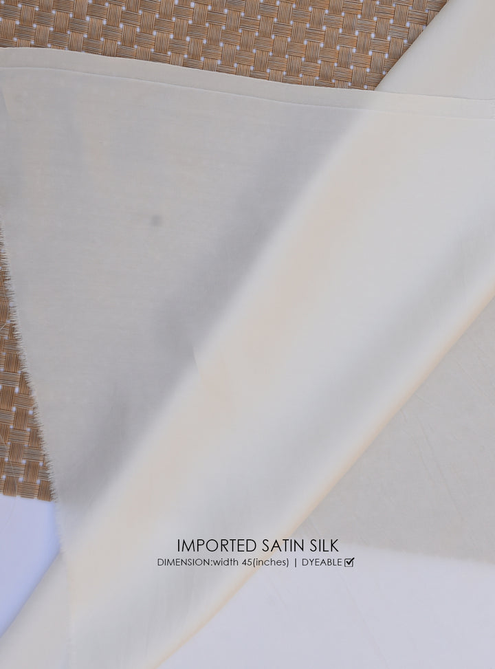 Imported Satin Silk - White Centre Fabrics 