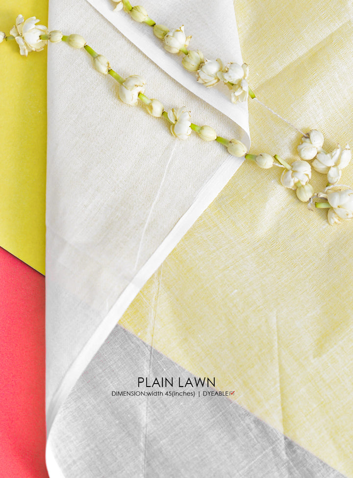 Plain Lawn - White Centre Fabrics 