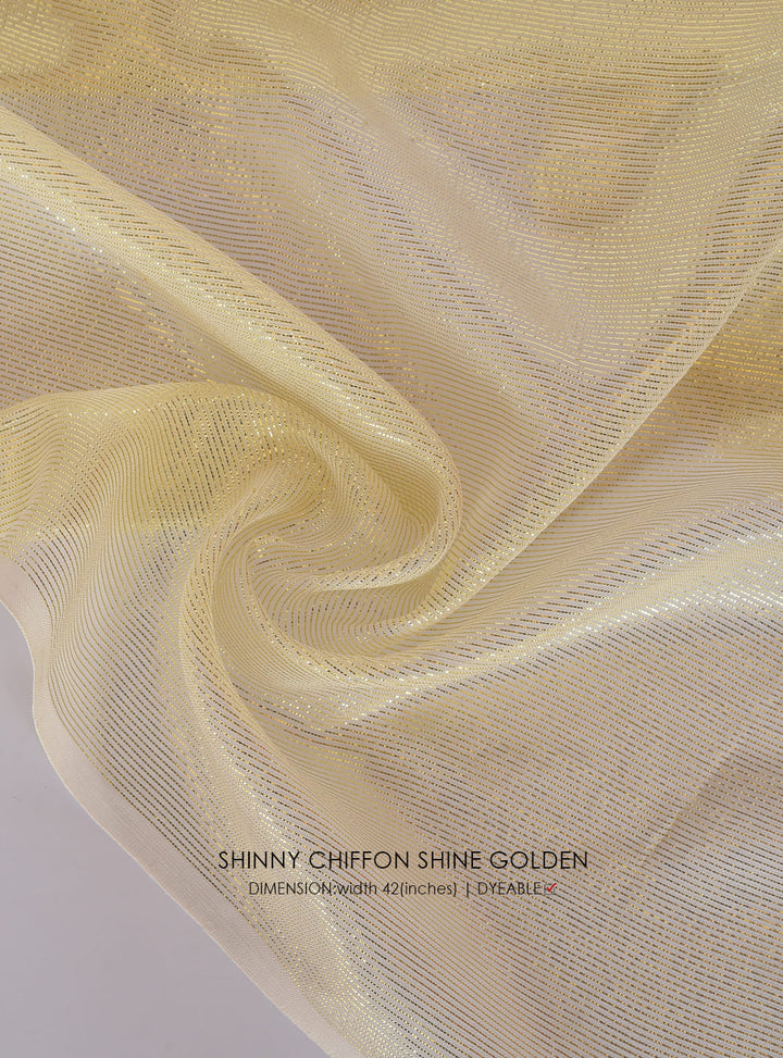 Shinny Chiffon + Shine Golden - White Centre Fabrics 