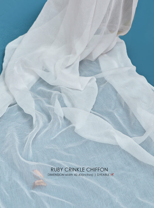 Ruby Crinkle Chiffon Width 42-43"