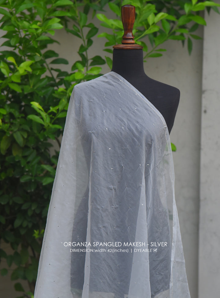 Organza Spangled Makesh - White Centre Fabrics 