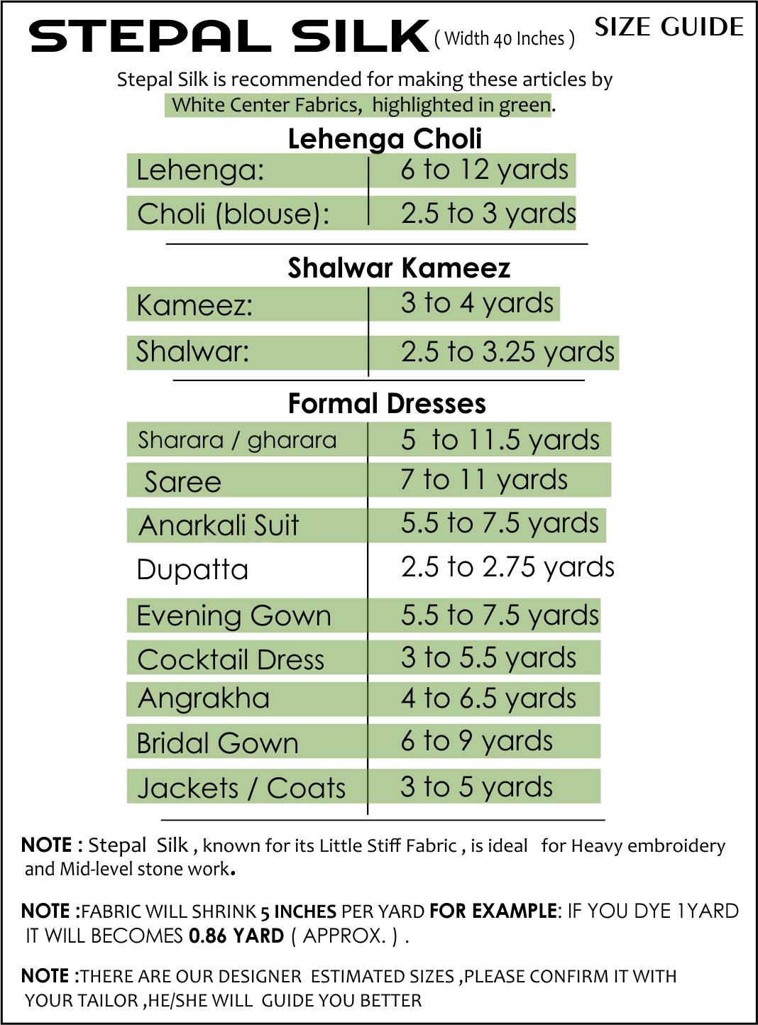 Size Guide