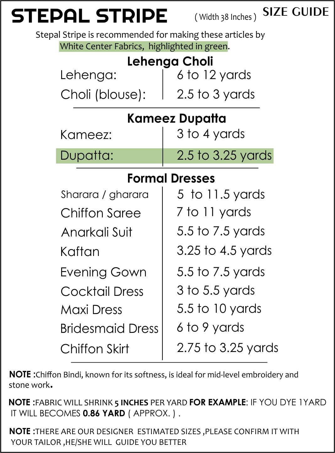 Size Guide