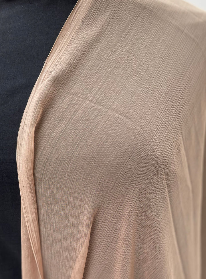 Chiffon Dupatta Sand Grey - White Centre Fabrics 